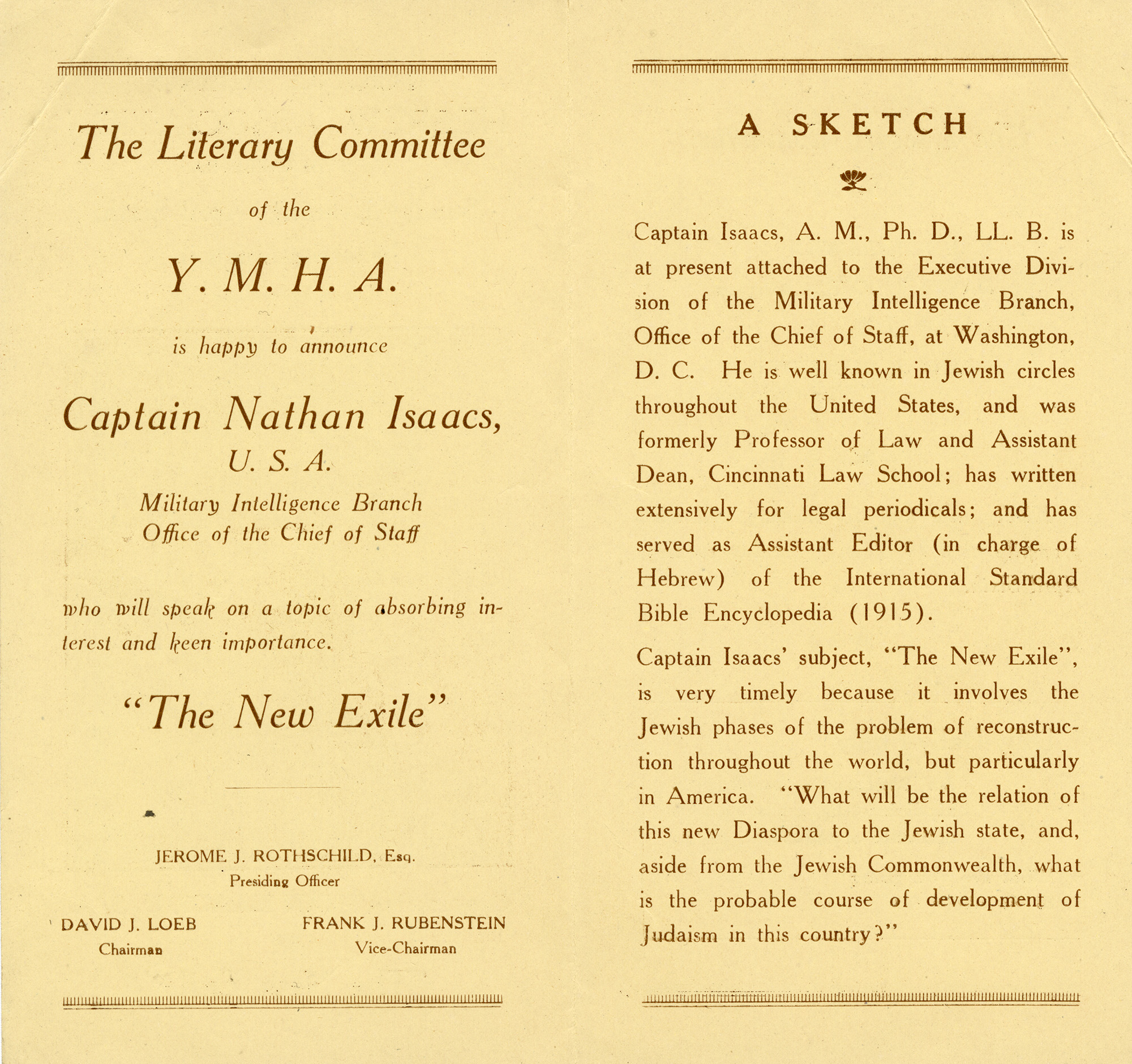 The New Exile Lecture 