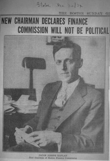 Newspaper clipping of Judge Jacob J. Kaplan 