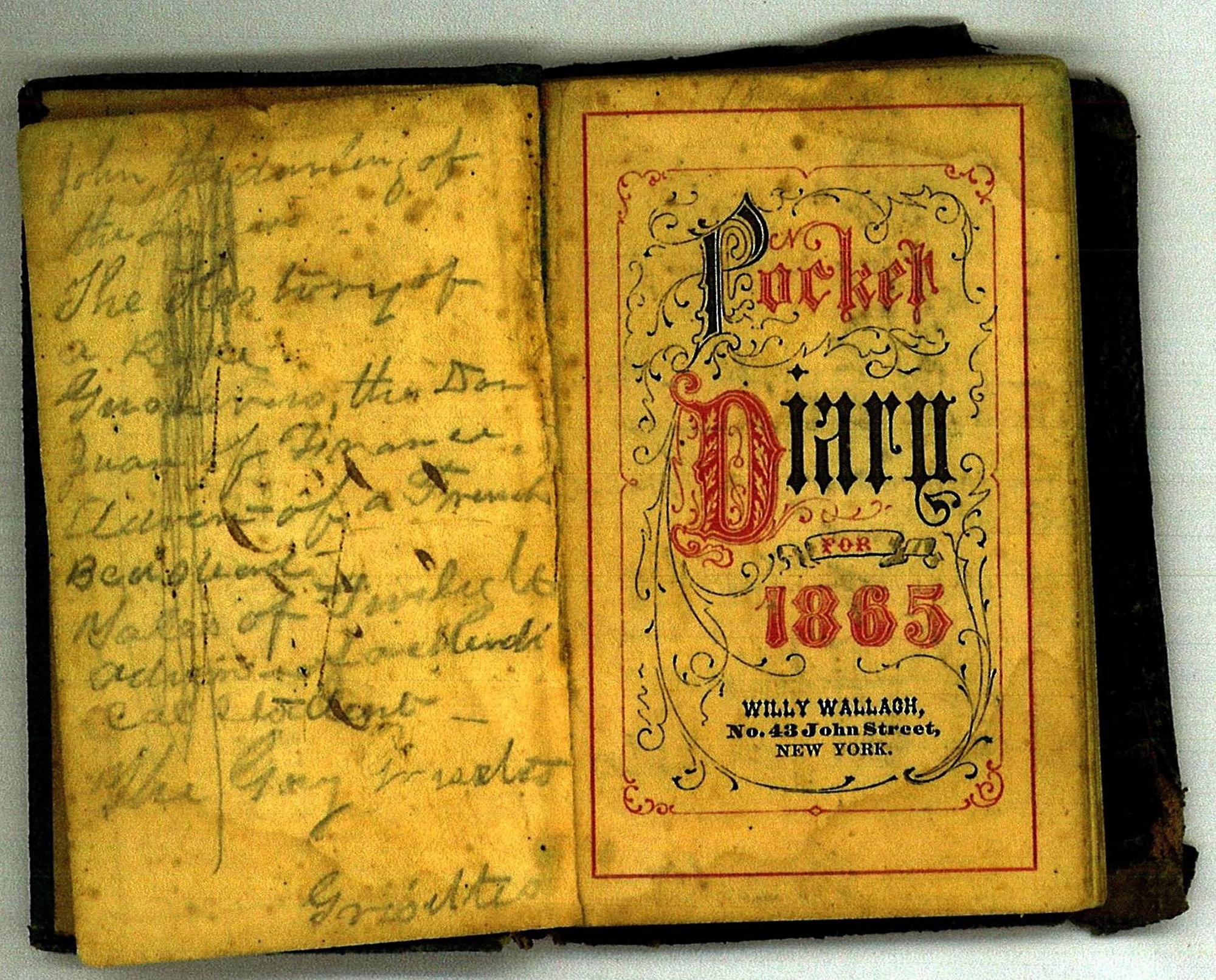 Adolphus Strassman Civil War Diary, 1865. 