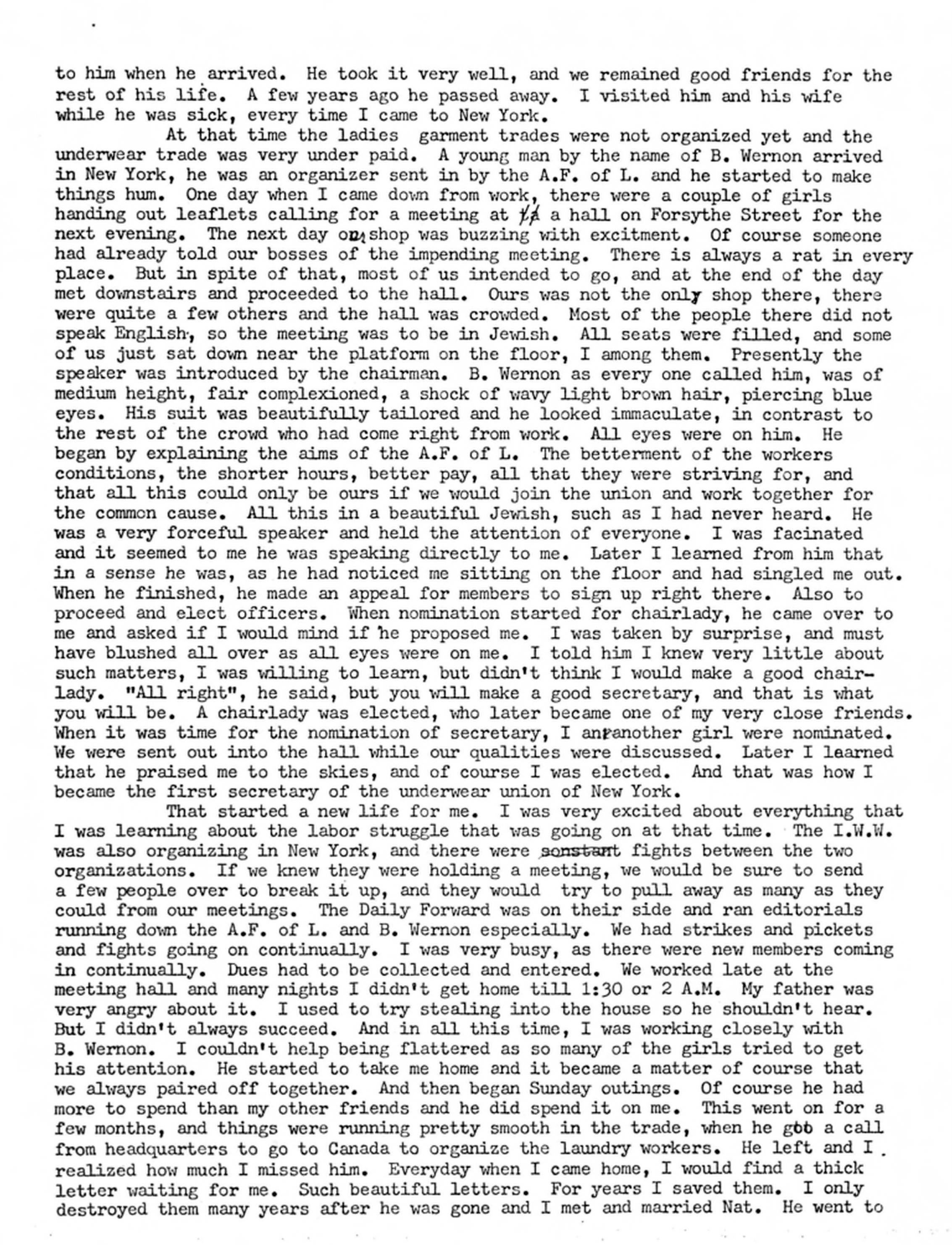 Sara Wernon Sloan memoir 