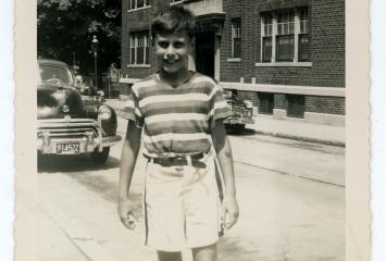 Jack Weiss on a street in Roxbury, date unknown, image courtesy of Jack Weiss.