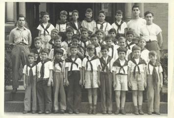 Children at YMHA Day Camp in Dorchester, 1946, image courtesy of Kenneth Wolkon.