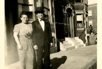 Going to a wedding in Roxbury, 1945, Elihu Stone Papers in the JHC archive.