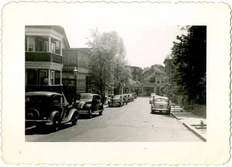 Looking toward Blue Hill Avenue in Roxbury, 1947, Elihu Stone Papers in the JHC archive.